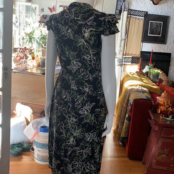 Jabot collar dress in rayon print - Picture 6 of 6